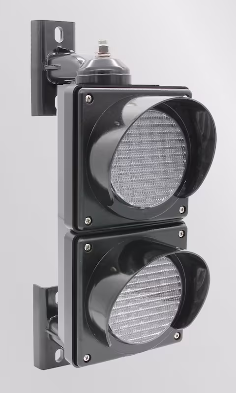 LED-Ampel für Schrankenanlagen mit 100mm Durchmesser der Streuscheiben