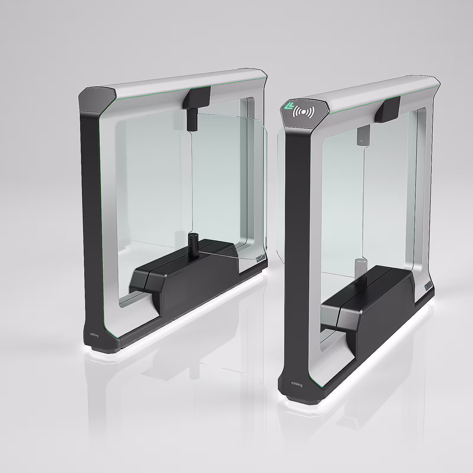 Produktbild einer Glasflügelsperre mWing, für Personenkontrolle, von Magnetic Autocontrol