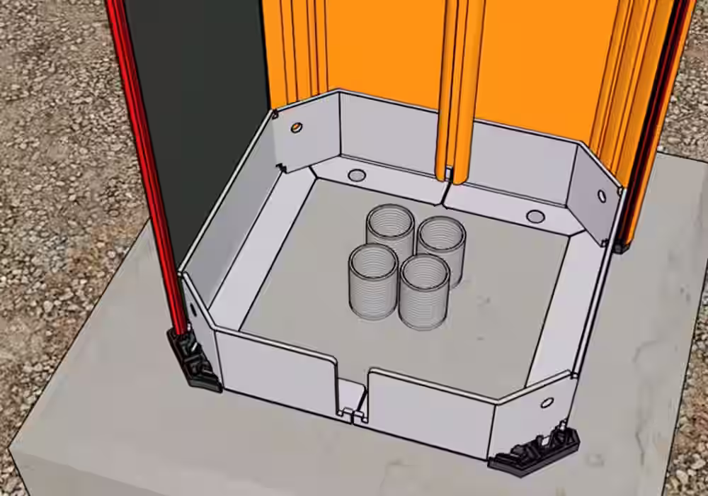 Bodengruppe der Schranke Magnetic Access im Schnittbild