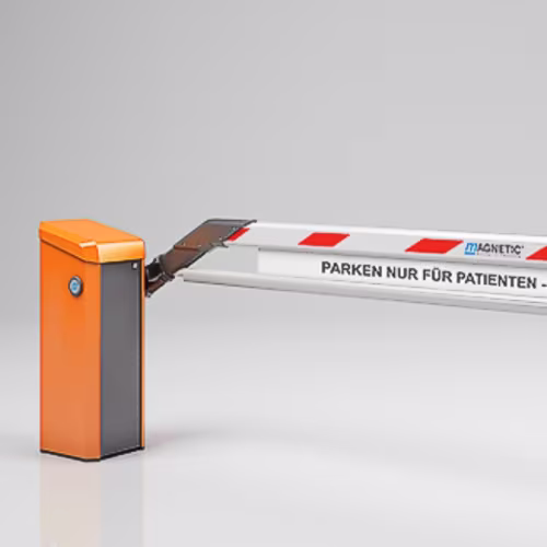 Schranke Magnetic mit Hinweisschild