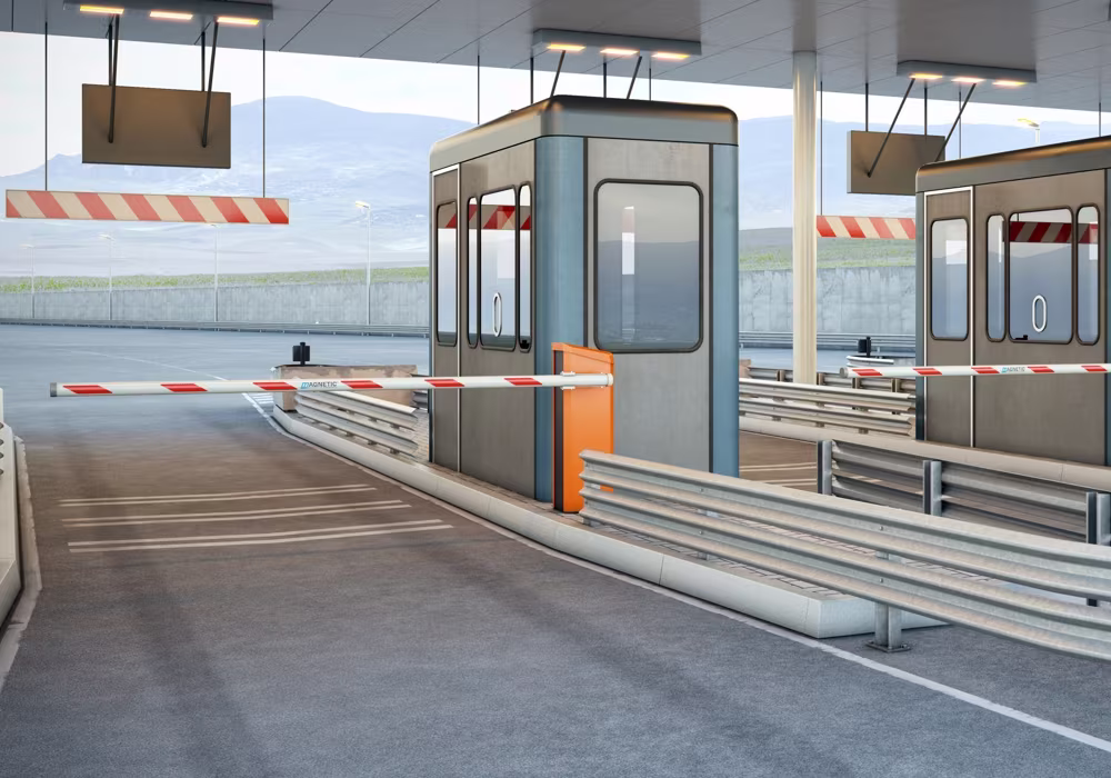 Mautschranke Magnetic Toll an einer Bezahlstation