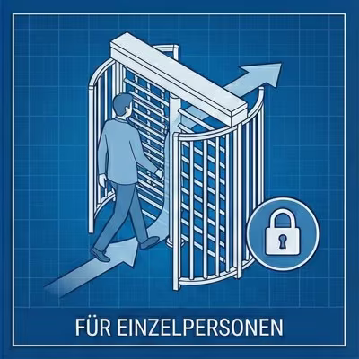 Grafik eines Personendrehkreuzes
