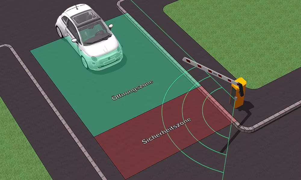 Schema Radarscanner FEIG MWD in Standardanwendung