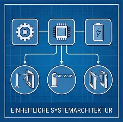 Grafik "Systemarchitektur" für Magnetic-Drehkreuze