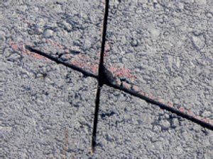 gereinigte vergussfertige fuge